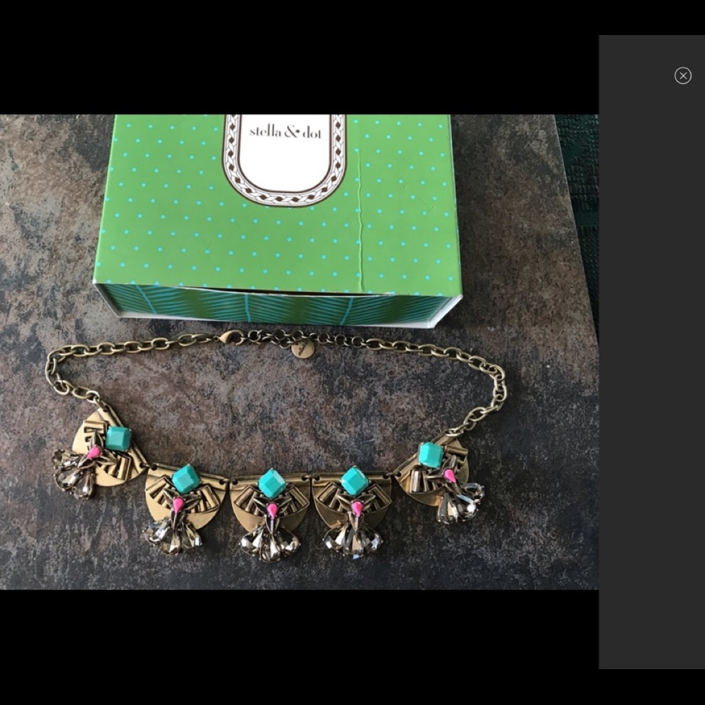 NEW Stella & Dot Devina Art Deco Necklace - Picture 6 of 7